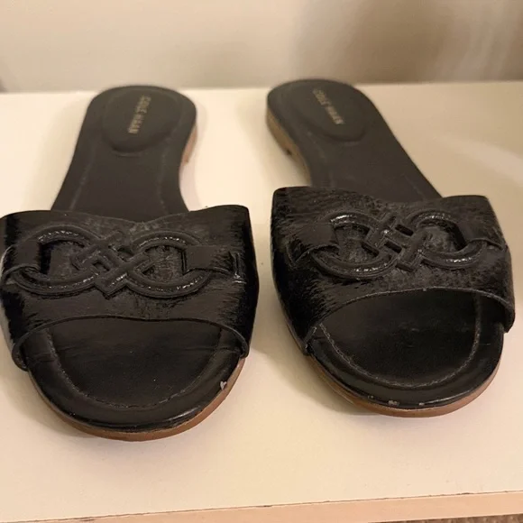 Cole Haan Women's Black Slide Sandals - Picture 4 of 6